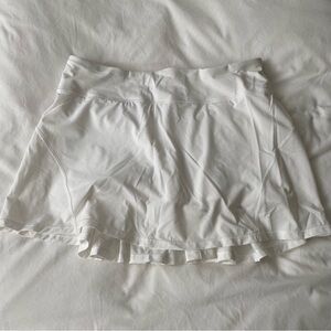 White Lululemon Pleated Tennis Skirt